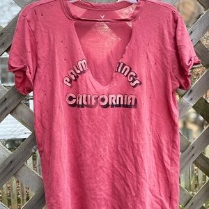 AEO Palm Springs California Distressed Tee